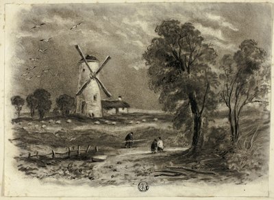 Paisaje con Molino de Viento de Elizabeth Murray