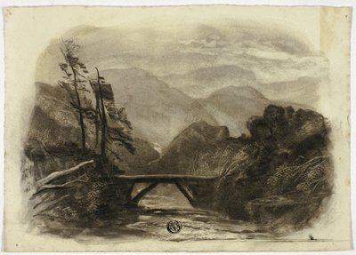 Arroyo de montaña con pequeño puente II de Elizabeth Murray