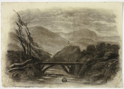 Arroyo de montaña con pequeño puente I de Elizabeth Murray