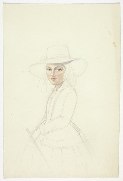 Retrato de una joven con sombrero y fusta de Elizabeth Murray