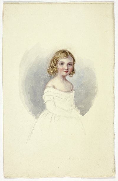 Retrato de una joven con vestido sin hombros de Elizabeth Murray