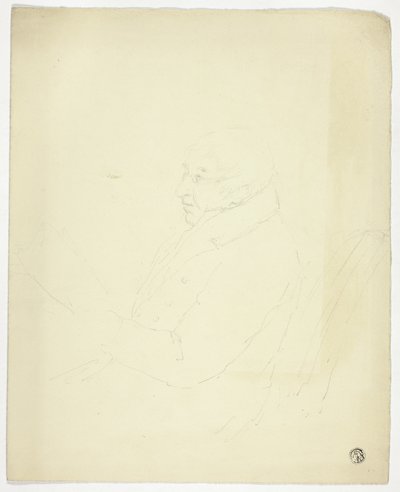 Perfil de hombre con gafas leyendo de Elizabeth Murray