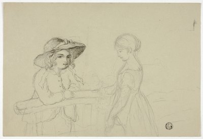 Dos chicas en la puerta de Elizabeth Murray