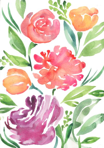 Flores silvestres, 2018 (acuarela) de Elizabeth Rider