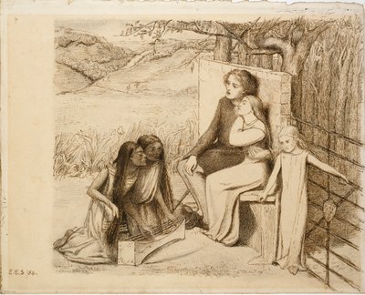 Dos amantes, 1854 de Elizabeth Siddal