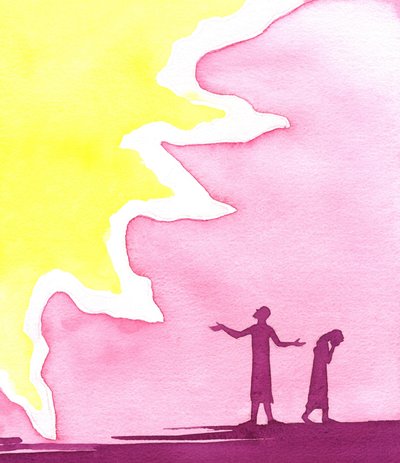 Adán y Eva son expulsados del Paraíso, 2001 de Elizabeth Wang