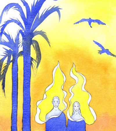 Adán y Eva en el Jardín del Edén, 2001 de Elizabeth Wang