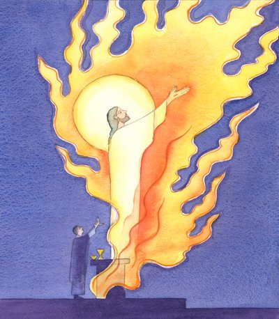 En la misa oramos con Cristo que se dirige al Padre en el ardiente amor del Espíritu Santo, 2000 de Elizabeth Wang