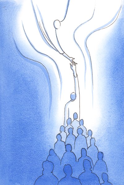 En cada Misa nos elevamos y encontramos al Padre a través del Sacrificio de Cristo nuestra Cabeza, unidos entre nosotros y con Él. de Elizabeth Wang