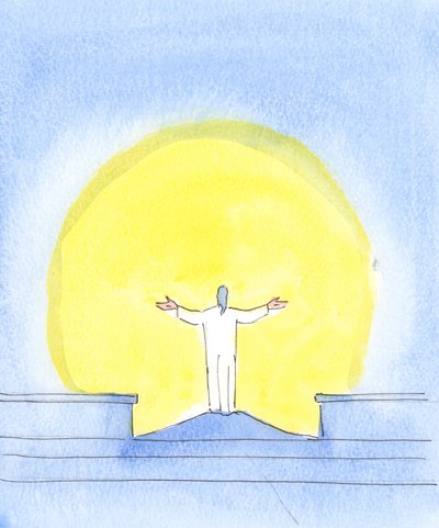En cada celebración del Santo Sacrificio de la Misa, Cristo está Realmente Presente, orando por los pecadores, mirando hacia el Padre, tal como cuando Cristo una vez oró desde la Cruz de Elizabeth Wang