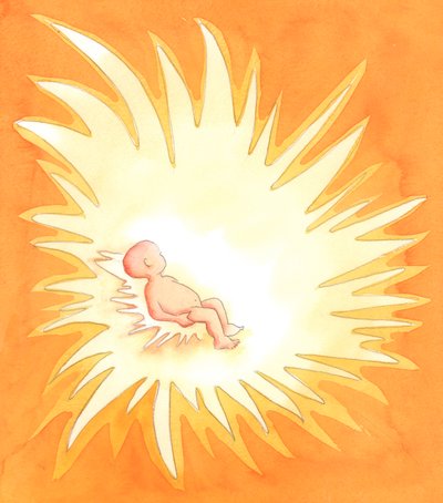 Por el Bautismo, el alma se convierte en un horno de Amor Divino, ya que la Trinidad Inmanente - Padre, Hijo y Espíritu Santo - irradia Gloria desde esa alma hacia los demás. de Elizabeth Wang