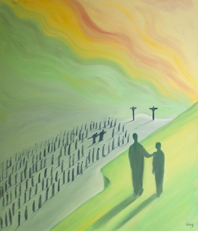 Meditando en la Pasión de Cristo nos volvemos agradecidos con Él y compasivos hacia los demás de Elizabeth Wang