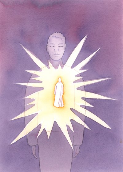 Por el Espíritu Santo, Cristo está presente en el alma de la persona bautizada, irradiando su amor y sabiduría, iluminando el alma con alegría y bondad divinas de Elizabeth Wang