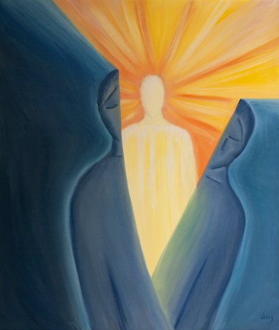 Con verdadera contrición y adoración desinteresada podemos romper para encontrarnos con el Cristo vivo y radiante dentro de nuestras imágenes mentales infantiles de Elizabeth Wang
