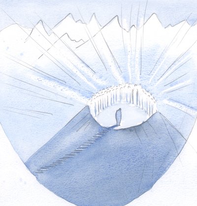 Cristo llevó mi alma a la cima de una montaña y a Su Santa Compañía; cuántos compromisos y fallos (aprendí) habían alargado mi viaje. de Elizabeth Wang