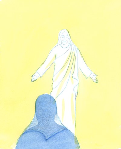Cristo me miró con inmenso amor y ternura, mientras expresaba mi contrición y amor, 2003 de Elizabeth Wang