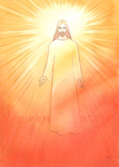 Cristo es radiante y alegre en Su Vida Resucitada. de Elizabeth Wang