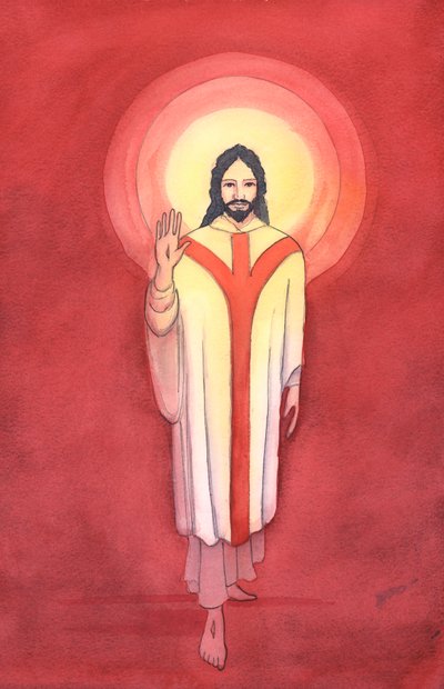 Cristo está sustancialmente, corporalmente Presente con nosotros en la Sagrada Comunión, aunque oculto bajo la apariencia de pan y vino, 2000 de Elizabeth Wang