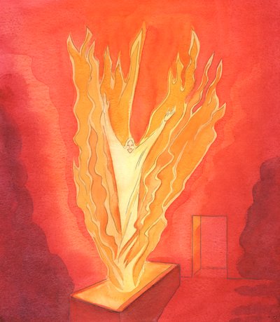 Cristo resucitó de la tumba en gloria en Pascua, transformado, como en un fuego ardiente de caridad, cuando el Espíritu Santo lo liberó de la esclavitud de la muerte de Elizabeth Wang