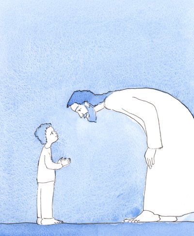 Cristo me mostró que cuando me mira cuando estoy sufriendo, es como si mirara con amor a un niño pequeño; y su único deseo es ayudarme y darme paz interior, consuelo y alegría. de Elizabeth Wang