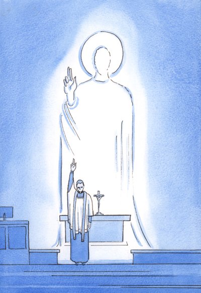 Cristo habla y actúa a través de Sus sacerdotes, que bendicen y perdonan 
