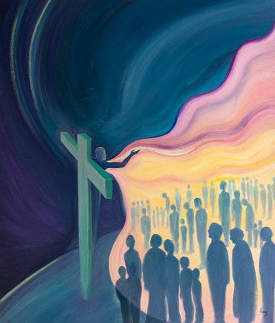 La compasión divina de Cristo desde la Cruz cubre los pecados de toda la raza humana. de Elizabeth Wang