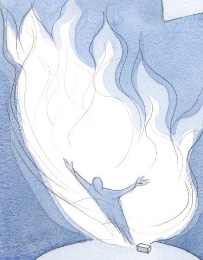 El amor de Cristo por el Padre es como fuego encontrando fuego, en el cual compartimos y somos purificados. de Elizabeth Wang