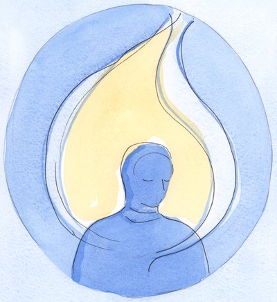 La presencia de Cristo dentro del alma, en la Sagrada Comunión, es como un fuego que quema pequeñas fallas y que se eleva al cielo de Elizabeth Wang