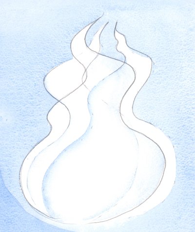 Cada Persona Divina, cada llama, posee la misma Naturaleza Divina. Juntos son un solo Dios, un solo Fuego, 2002 de Elizabeth Wang