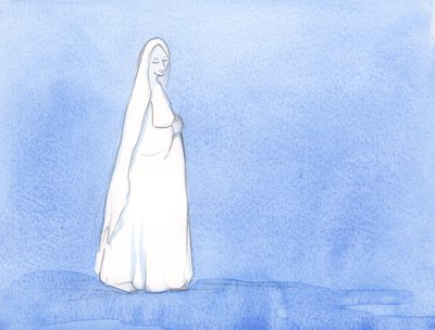 Durante muchos meses, Nuestra Señora llevó a Cristo en Su vientre; tuvo tiempo para reflexionar sobre Su papel en el plan de Dios, 2002 de Elizabeth Wang