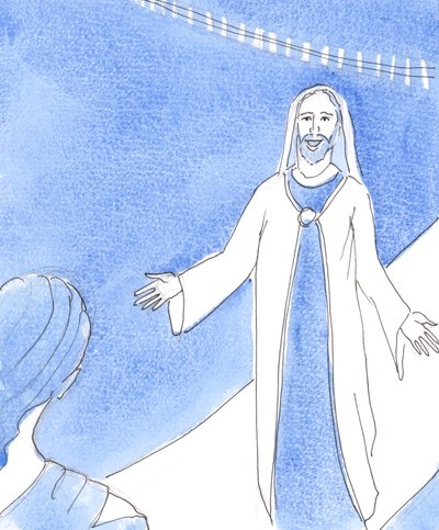 Dios Padre mira con infinita bondad cada vez que una persona que ha fallado en virtud se arrepiente, 2004 de Elizabeth Wang