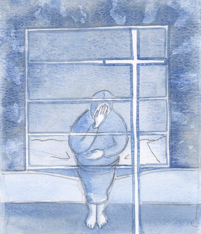Dios nos envuelve en la dulzura y la fuerza de Su gracia mediante el Santo Signo de la Cruz, 2000 de Elizabeth Wang