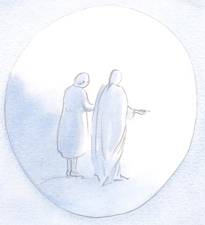 Él estaba a mi lado, extendiendo su mano para ayudar y consolar a otros dondequiera que yo extendiera mi mano hacia ellos., 2001 de Elizabeth Wang