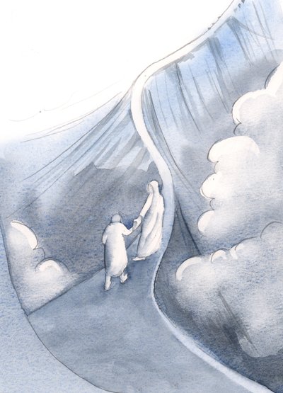 Vi una estrecha cresta, y Su Santa Madre viniendo a guiarme a la seguridad. de Elizabeth Wang