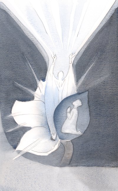 Si abro mi alma a Dios, la propia belleza de Cristo hace su obra de gloria, como una flor que se abre. Su alabanza se eleva sin impedimentos por mí. de Elizabeth Wang