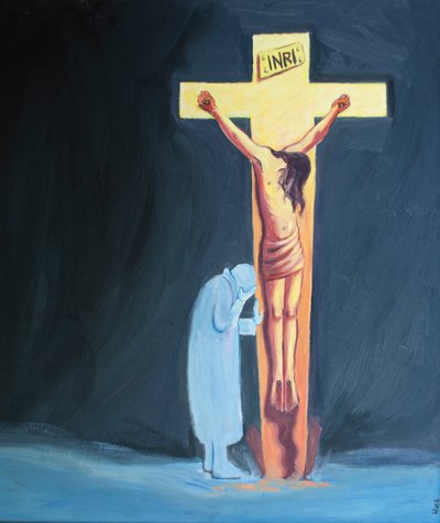Si nuestros sufrimientos dificultan la oración, podemos simplemente apoyarnos en la Cruz, cerca de Cristo, descansando en Él, y soportar pacientemente nuestras dificultades de Elizabeth Wang