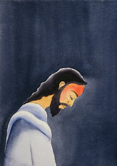 En su agonía, Jesús ora en Getsemaní a su Padre de Elizabeth Wang
