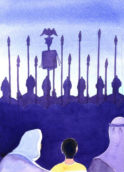 En su infancia, Jesús habría estado acostumbrado a ver soldados romanos y crucifixiones, 2001 de Elizabeth Wang