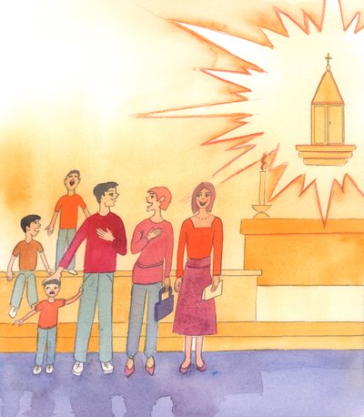 En la iglesia, estamos en el umbral del Cielo, en la Presencia de Cristo nuestro Dios de Elizabeth Wang
