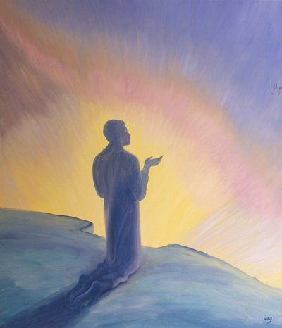 En su vida en la tierra, Jesús oró a Su Padre con alabanza y agradecimiento, 2001 de Elizabeth Wang