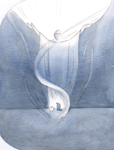 En la oscuridad, sobre mí vi sus brazos extendidos en oración, alcanzando la gloria que no podía ver de Elizabeth Wang