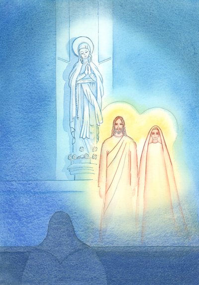 A Jesús le agradó traer a Su Madre María para estar con Él en la Capilla de la Señora, y mostrarme lo que creo, 2002 de Elizabeth Wang