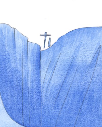Era como si Cristo y nuestra Señora estuvieran juntos en el borde del mundo, mientras Él moría para salvar a los pecadores del abismo de Elizabeth Wang
