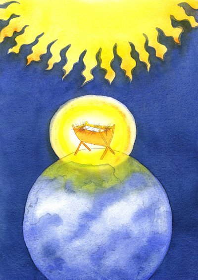Jesucristo es Dios hecho hombre; sin embargo, vino a la tierra no con poder, sino como un bebé indefenso, 2001 de Elizabeth Wang