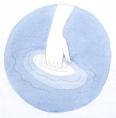 Así como una mano sumergida en agua tibia apenas siente el cambio, un alma llena de vida divina recibe a Cristo en una gloria pacífica y perpetua. de Elizabeth Wang