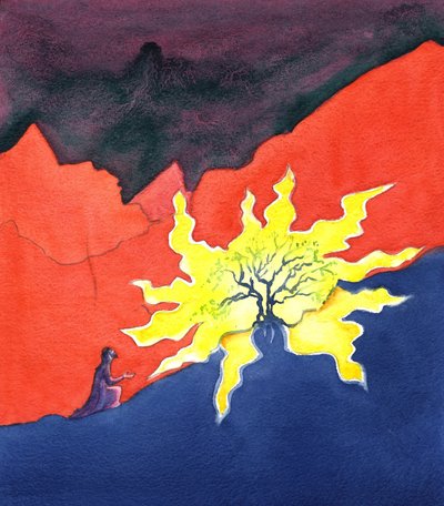 Moisés y la zarza ardiente, 2001 de Elizabeth Wang