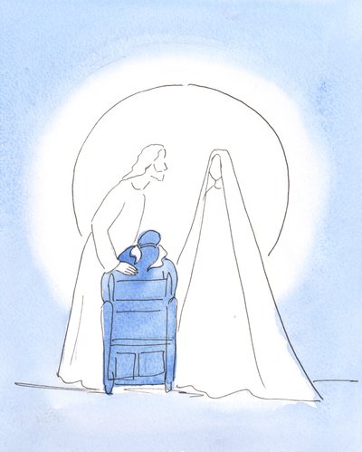 Nuestra Bendita Señora estaba conmigo, con su Hijo, ofreciendo un saludo de Pascua. Ambos estaban encantados por mi alegría al verlos y mi alegría al saber que están felices en el Cielo de Elizabeth Wang