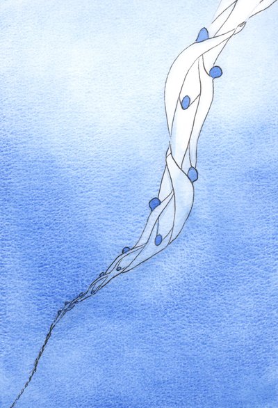 Nuestras intercesiones por las Almas Santas en el Purgatorio, en el nombre de Jesús, son como una cuerda que las atrae hacia el cielo, 2002 de Elizabeth Wang