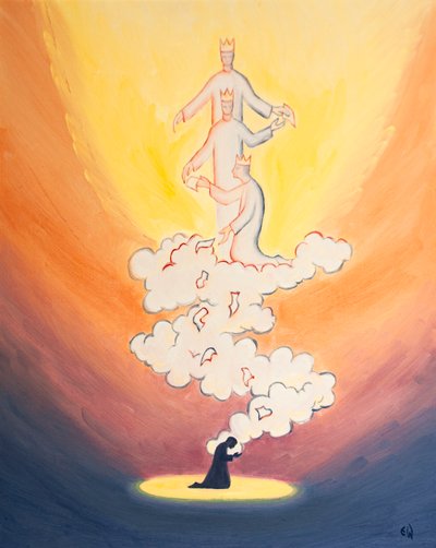 Nuestras oraciones por otros se elevan como cartas llevadas en una nube de incienso al suelo del Cielo, a Dios la Santísima Trinidad, llevando todos los nombres de nuestros seres queridos de Elizabeth Wang
