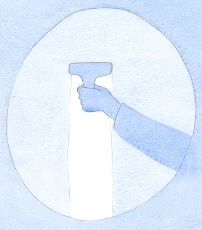 Nuestras oraciones vigorosas actúan sobre el alma con gran efecto, como cuando un estropajo se pasa por un cristal sucio, 2002 de Elizabeth Wang